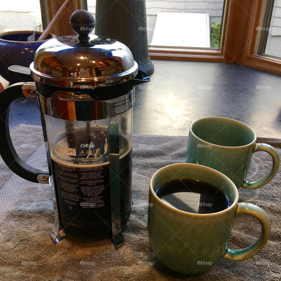 Learning about a French Press Coffee maker in the morning, which is something totally new to me.