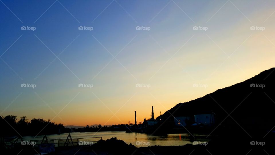 Sunset @khanom power plant, Thailand