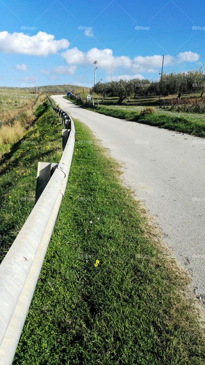 strada con panorama
