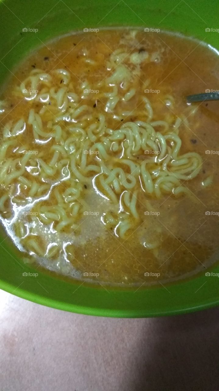 maggi with pork soup
