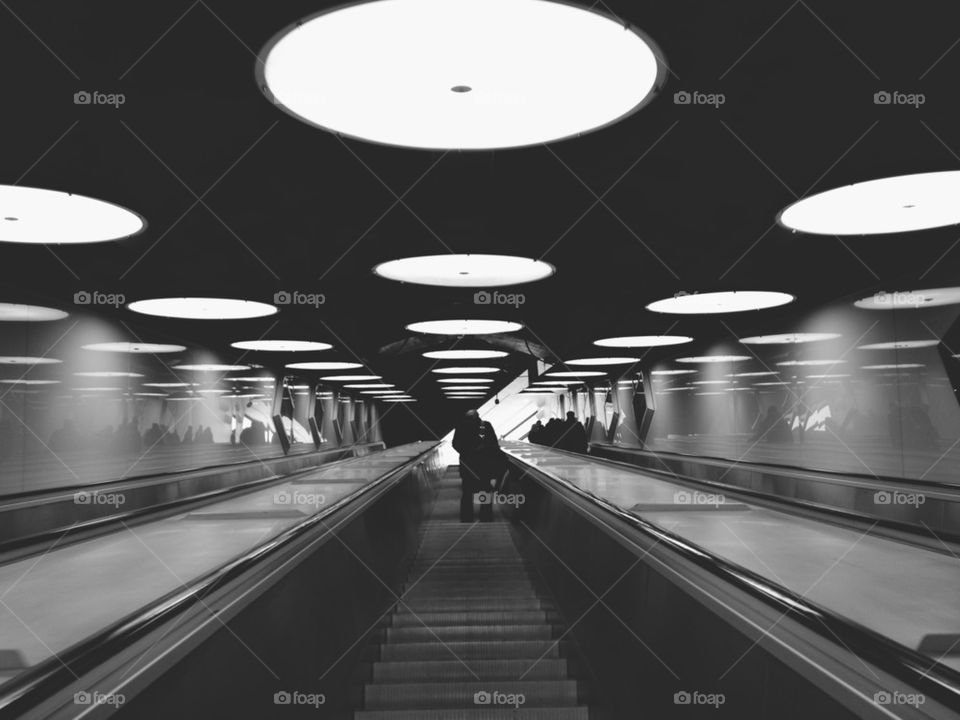 Escalators. Stockholm, Sweden.