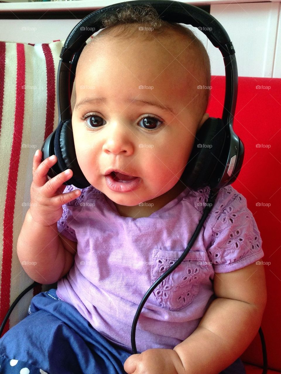 baby music headphones listening by hannahdagogo