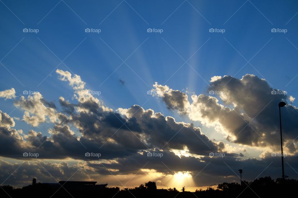 Sunset and Crepuscular rays 