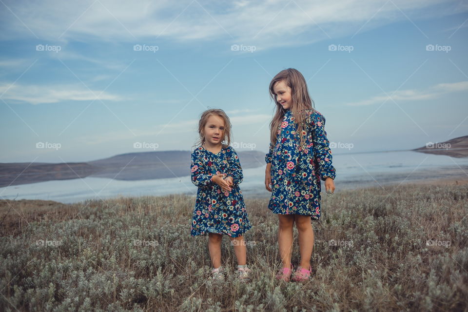 Little sisters near salt lake 