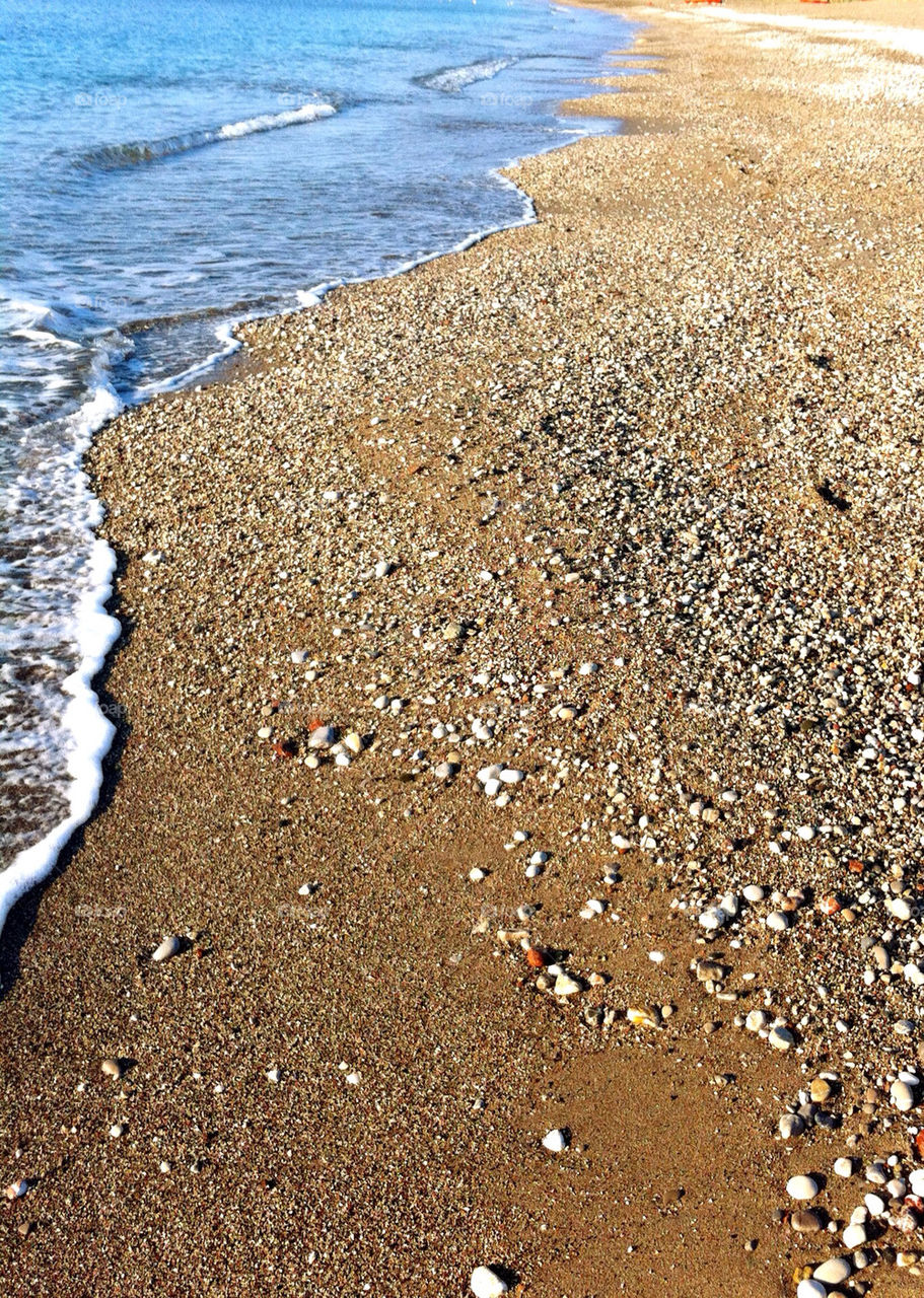 beach sand sea gravel by jempa_m