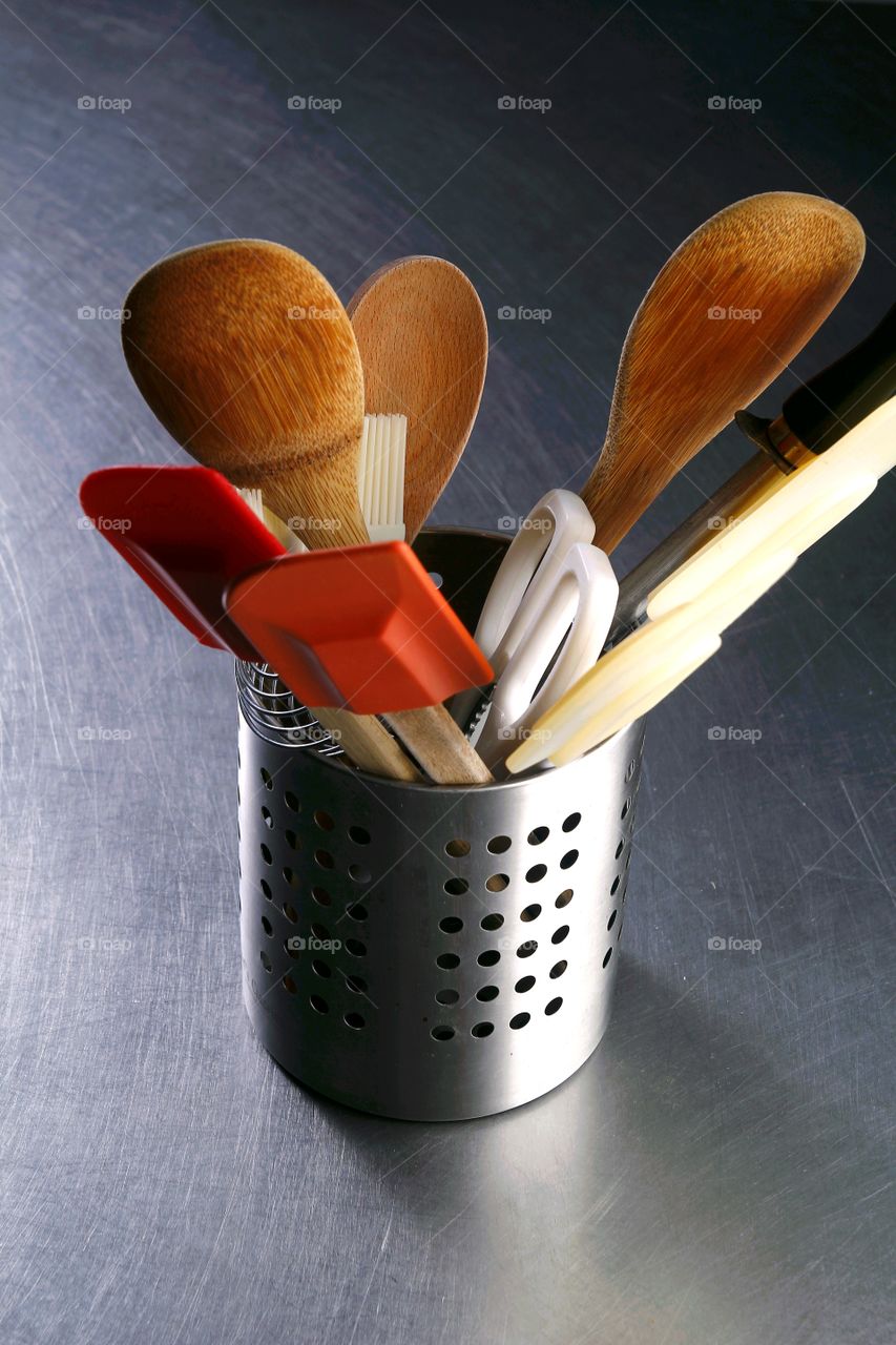 wooden spoons and spatulas