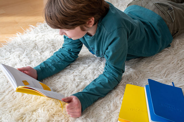 A Boy Reading his Junior Continuation Journal