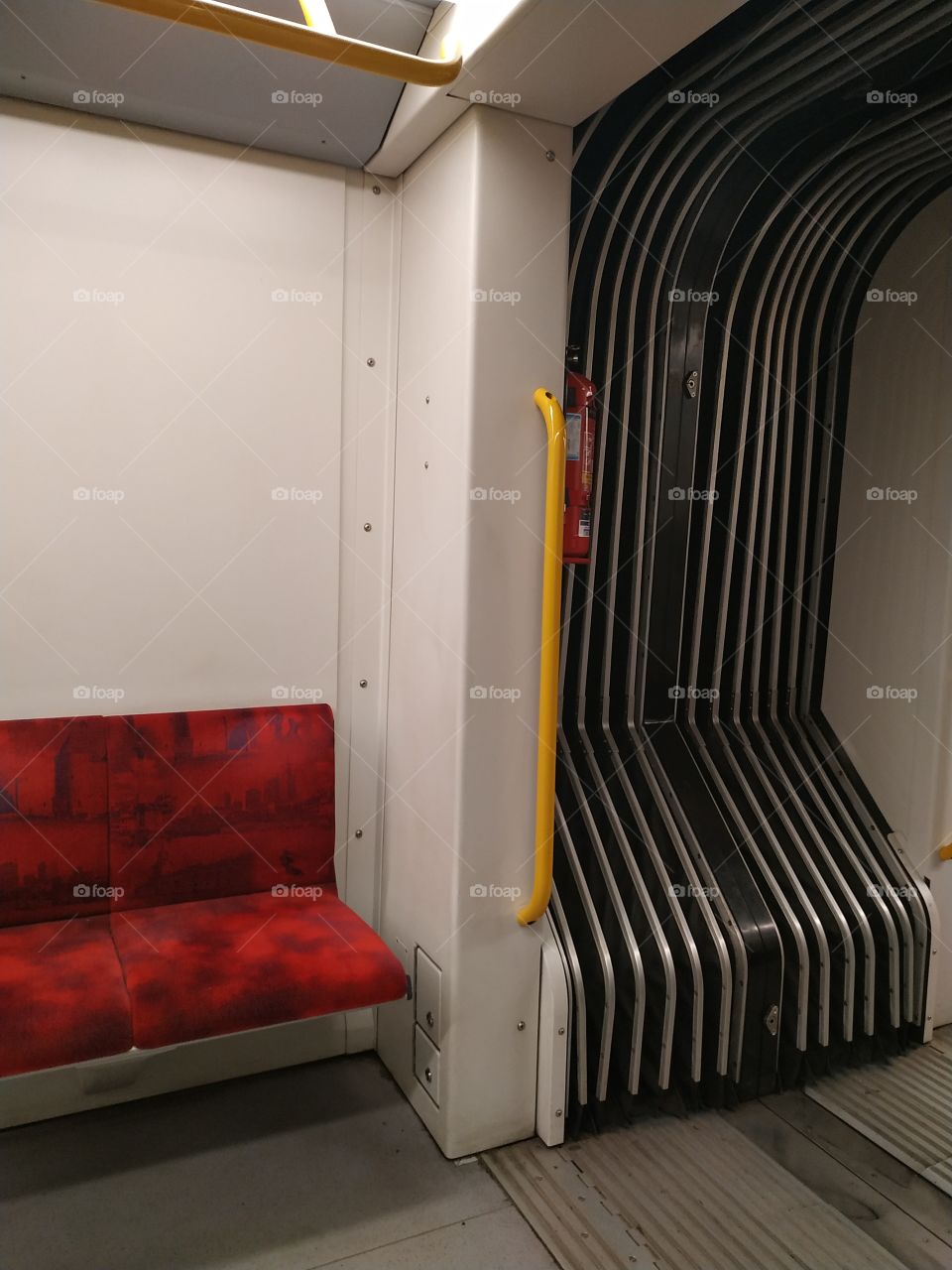 interior of underground train