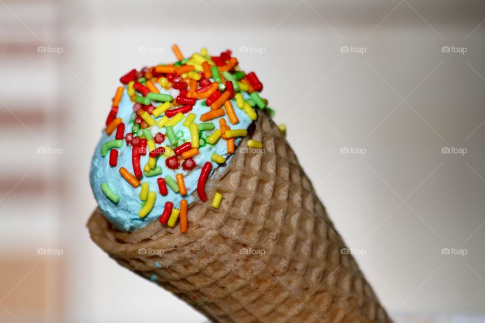 Close-up of ice cream with sprinkles