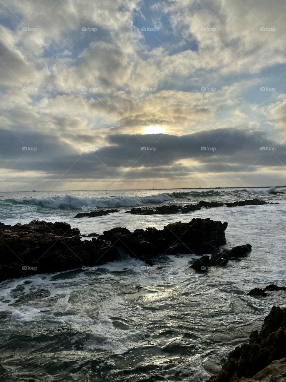 Sunset on Little Corona del Mar Beach 