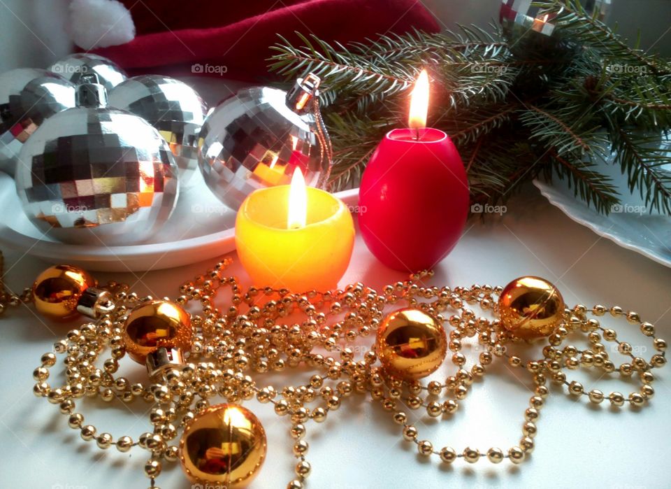 Christmas, Candle, Winter, Gold, Shining