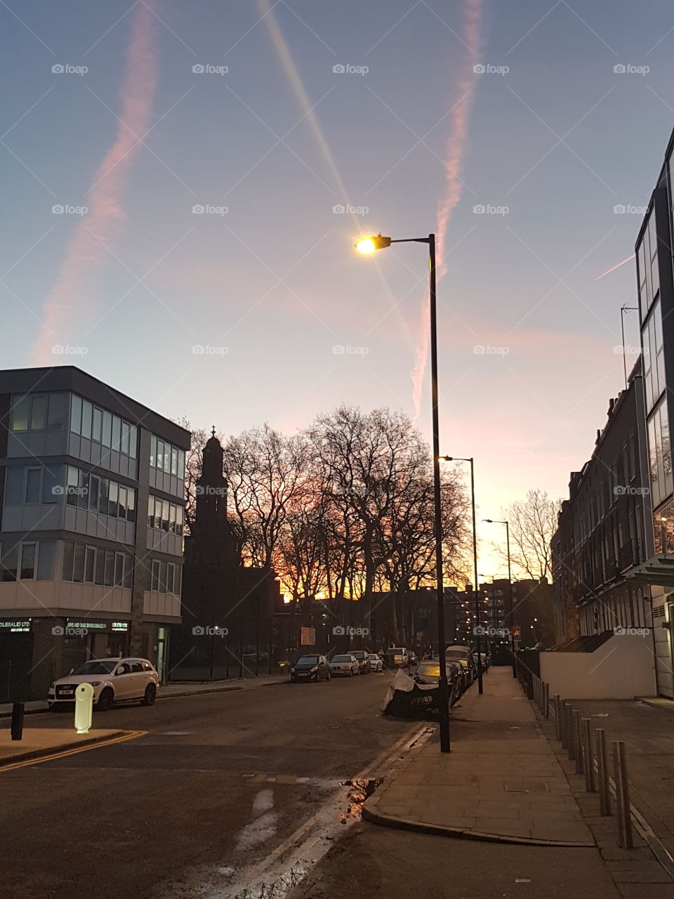 London's Pink Sky