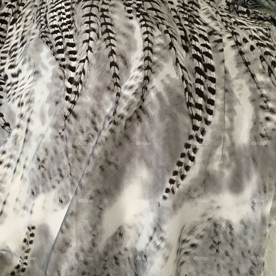 Feather design fabric blouse 