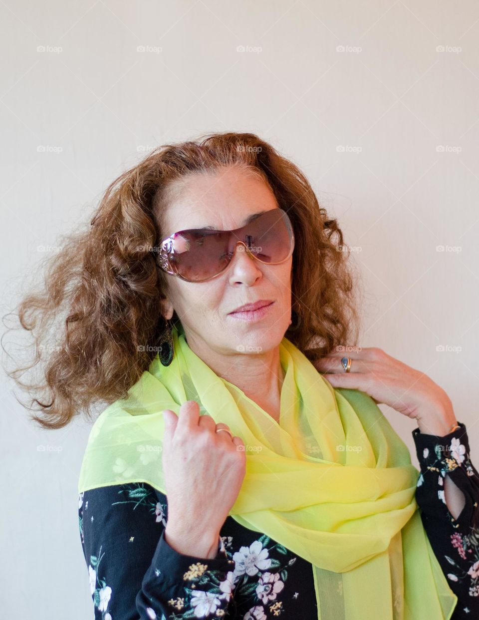 Stylish Older Woman Wearing Sunglasses