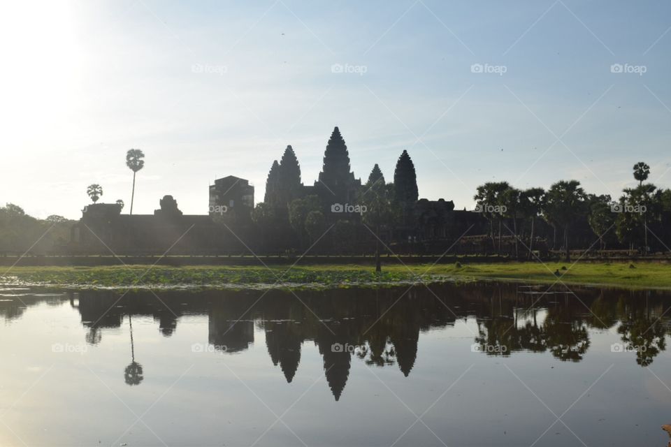 Angkor Wat Cambodia Temple reflection