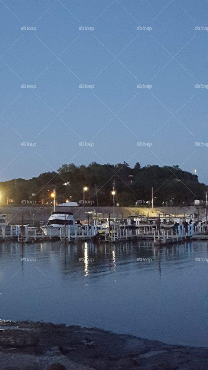 Boat harbor summertime