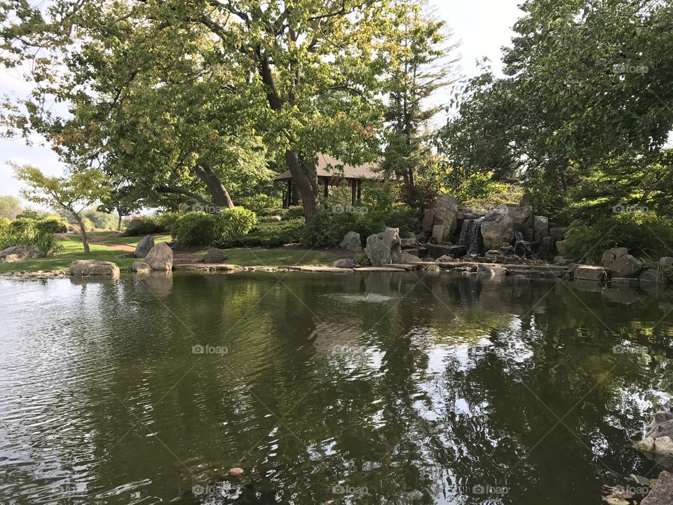 Japanese Gardens nestled amongst the lagoons inside Jackson Park, Chicago