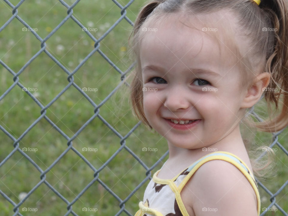 Portrait of a cute little girl