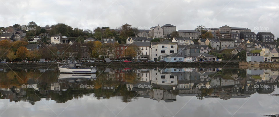 ireland water lake buildings by kshapley