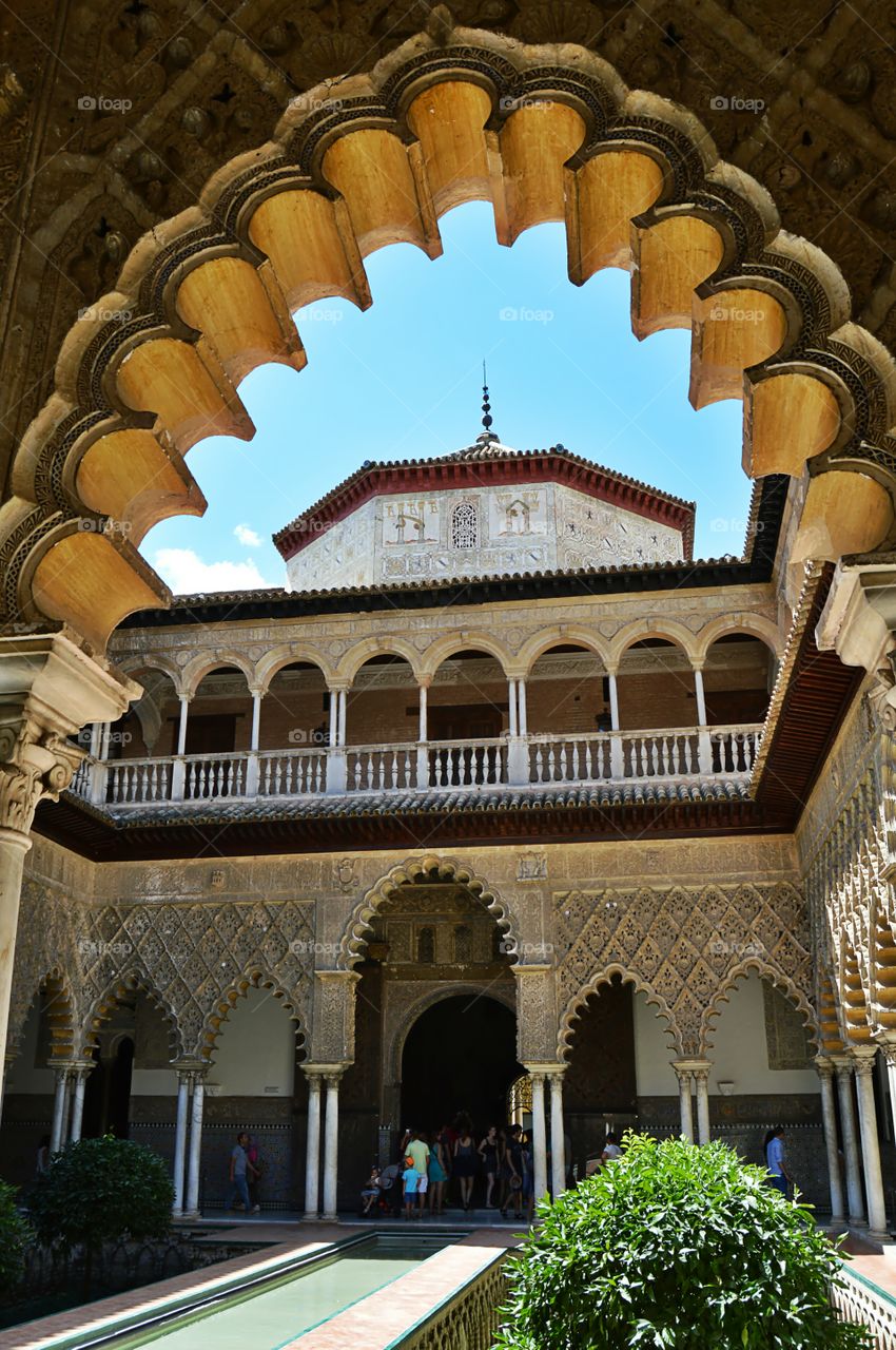 Patio de las doncellas. Real Alcázar de Sevilla - Patio de las doncellas. Sevilla, Spain.
