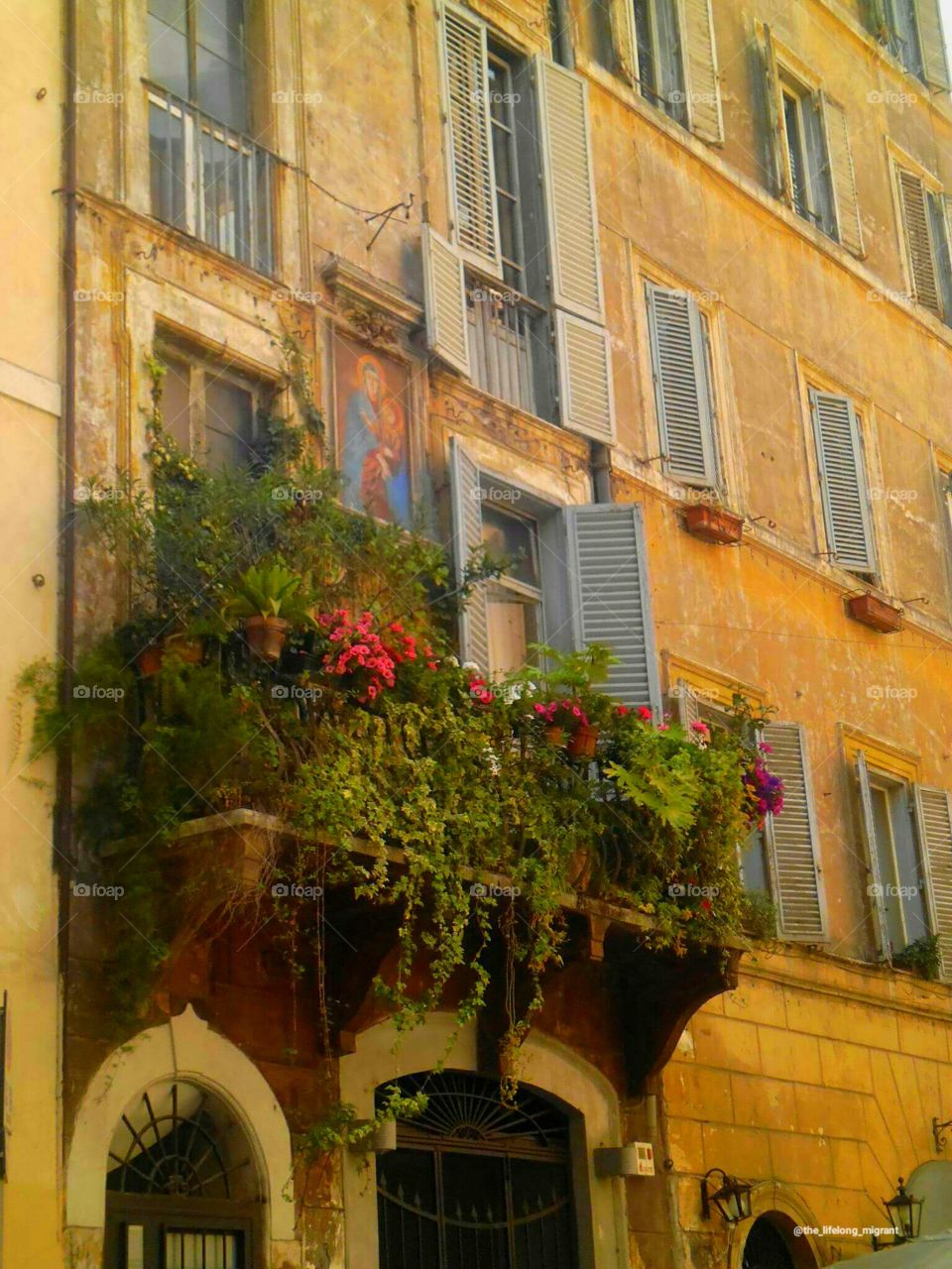 balcony on the streets of rome