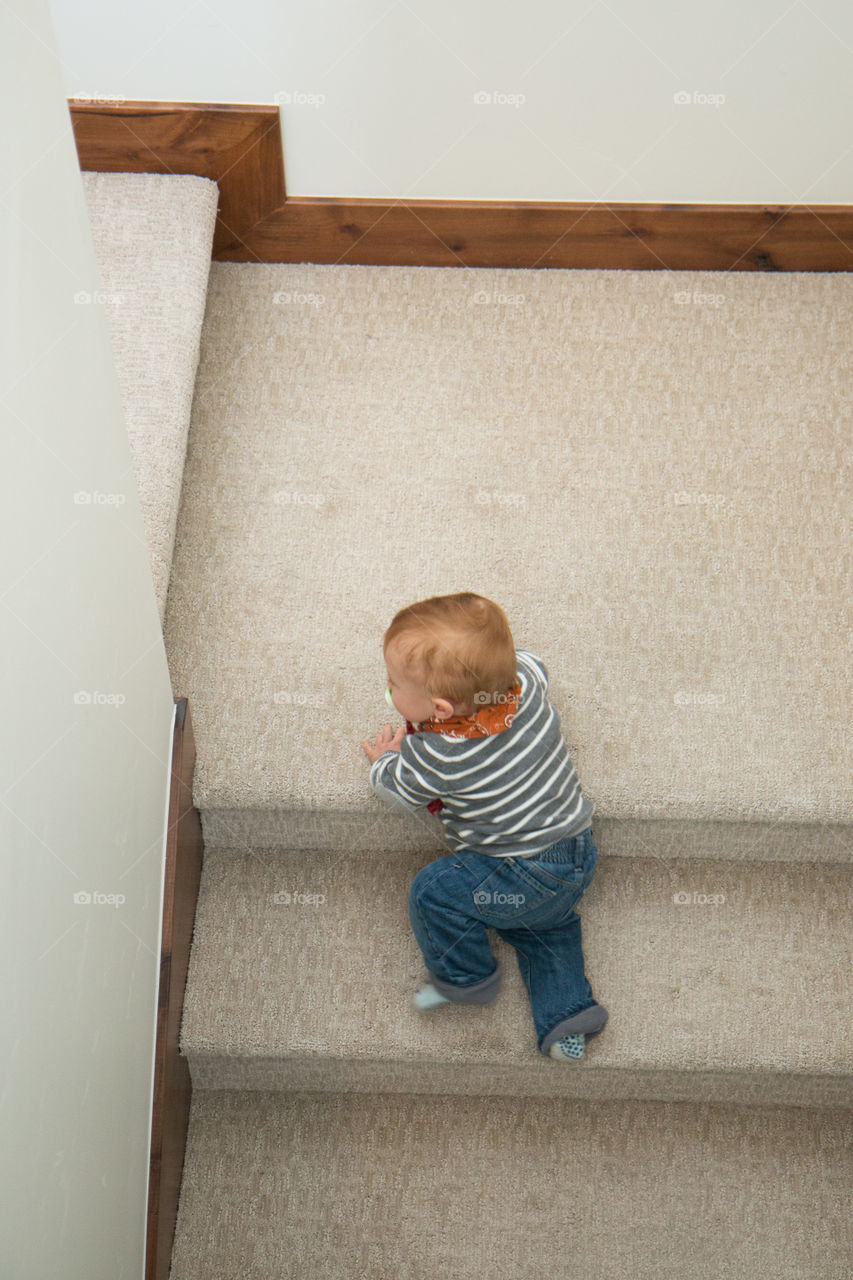 Baby on the steps