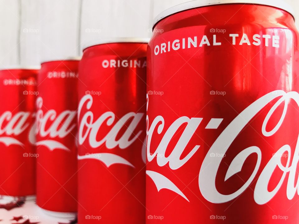 Coca Cola on a white background 