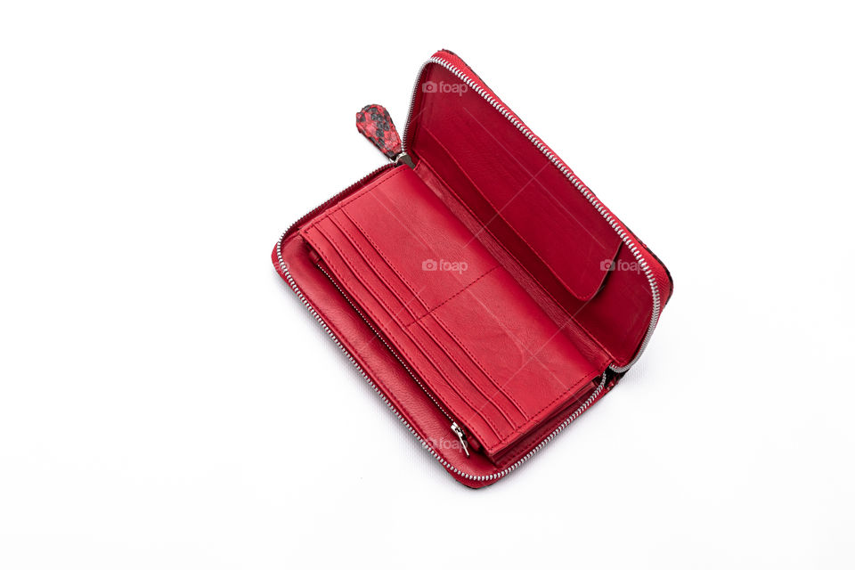 Python leather wallet.  Handwork.