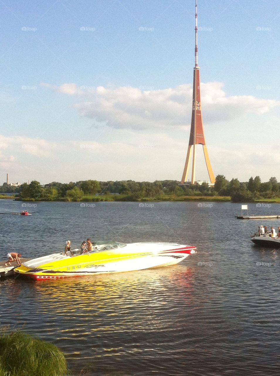 landscape riga latvia boat by twister