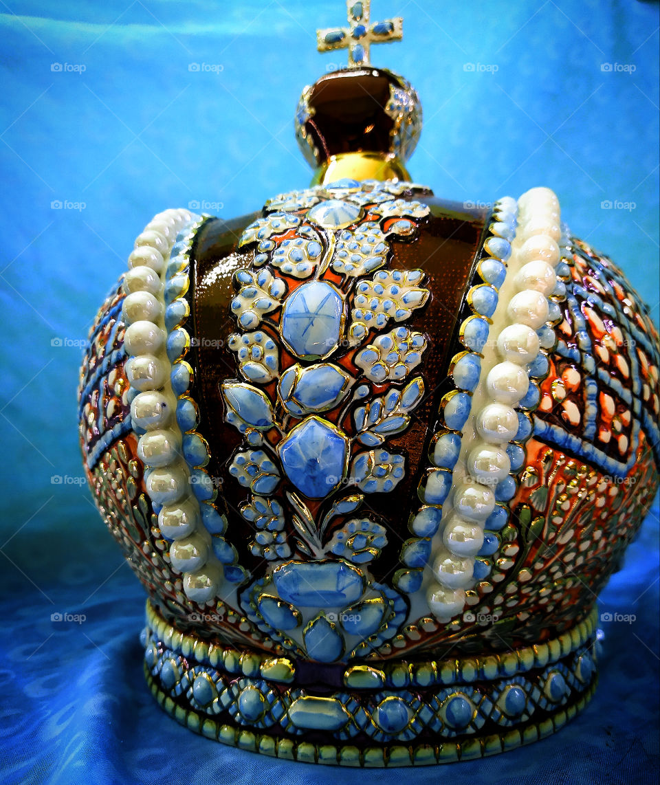 Wine vessel in the shape of the crown of the Russian Empire