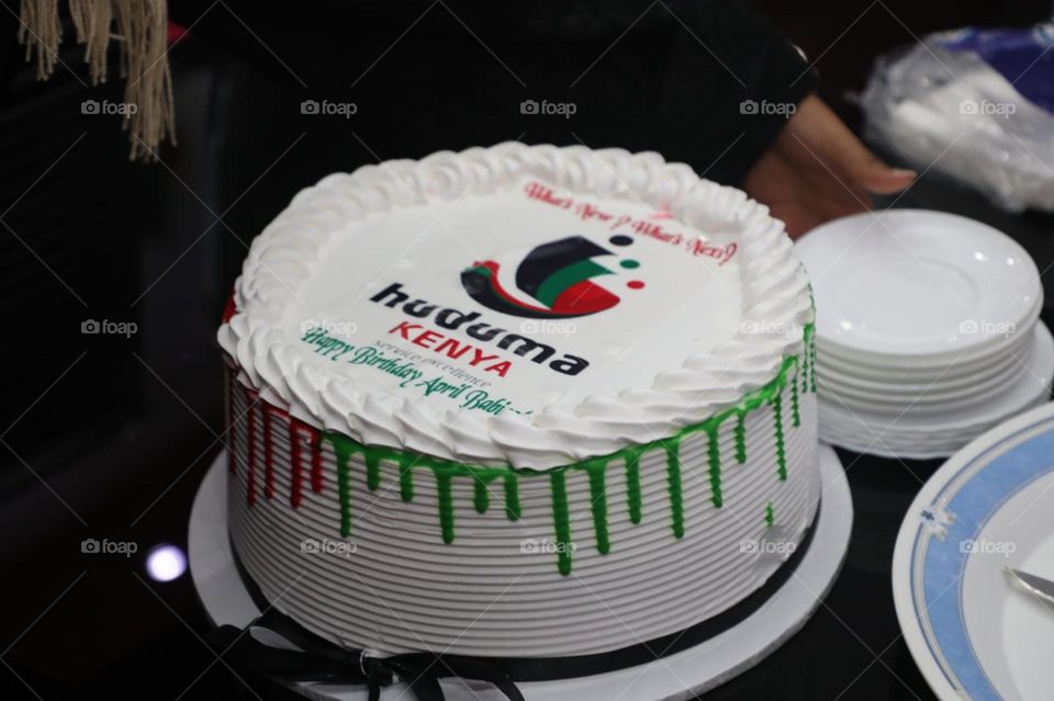 Designed Cake with Kenya's flag colors