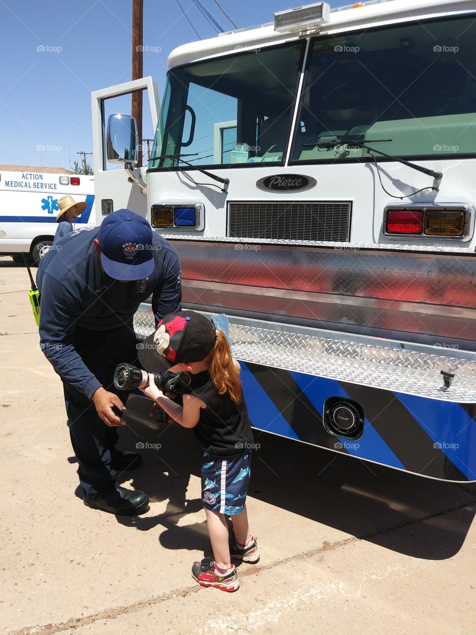 Fun with first responders on a hot summer day