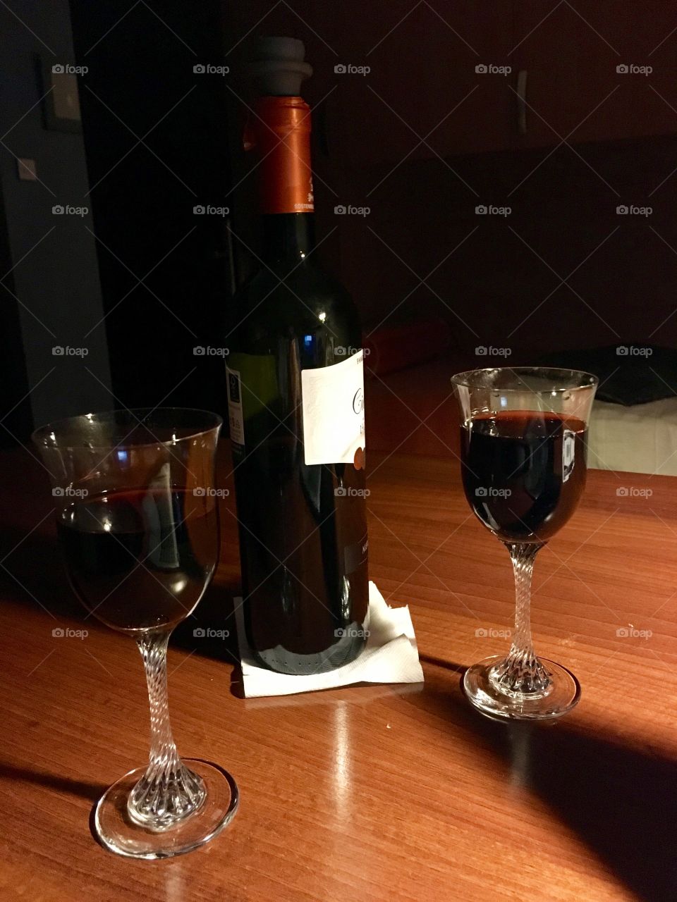 Wine and glasses 