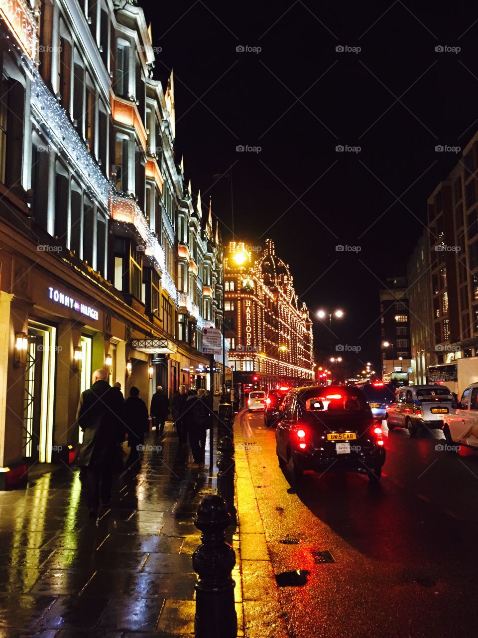 London street at Christmas time 
