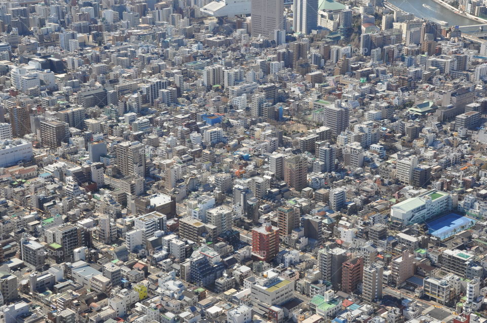 Tokyo from above wide