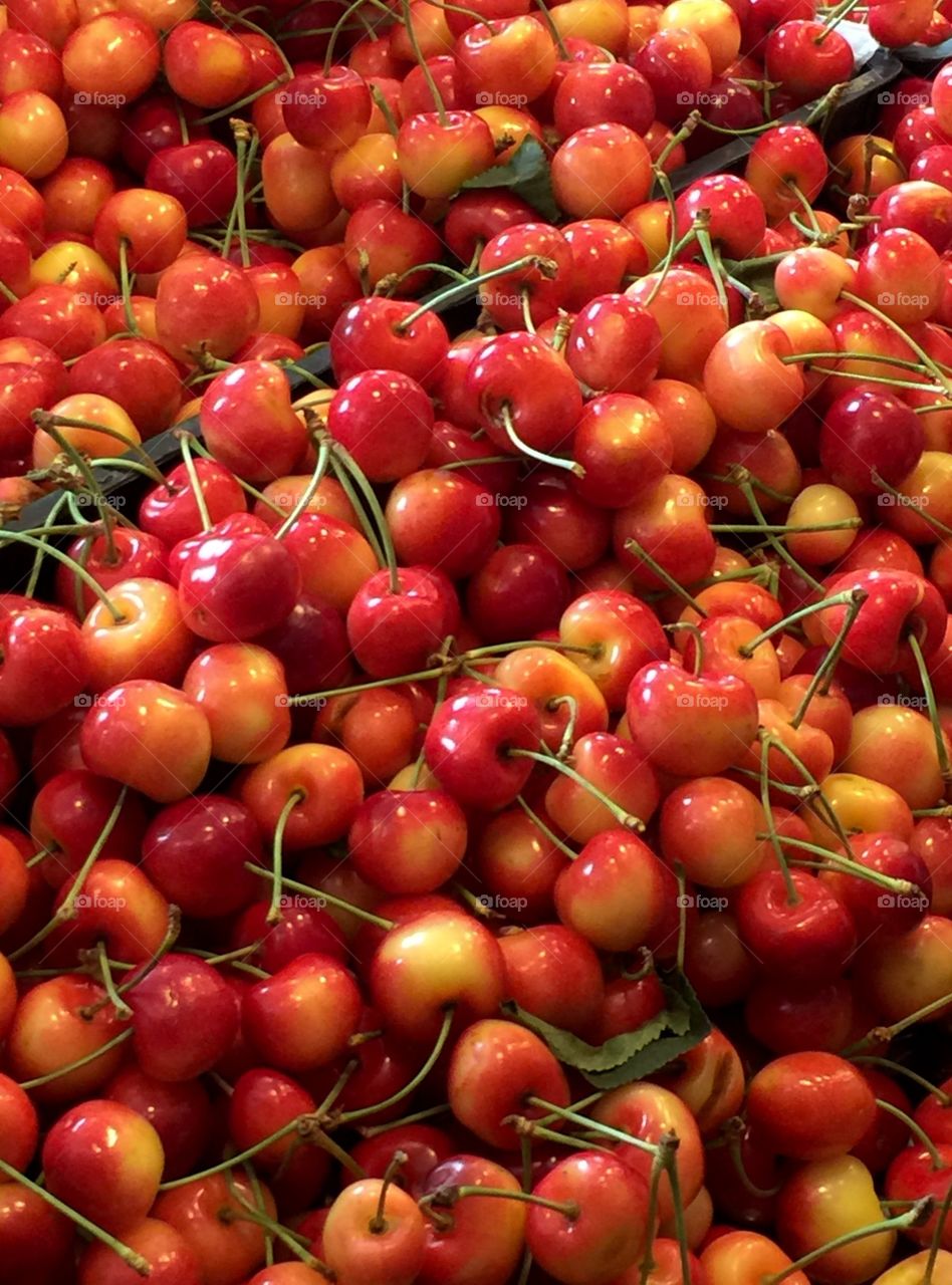 Full frame of yummy cherry
