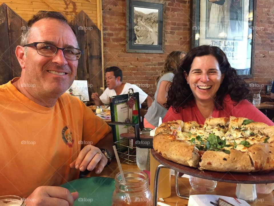 Happy Beau Jo's. Road tripping stop at famous pizza place in Idaho Springs, CO