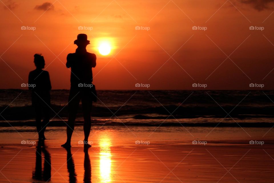Sunset at the Kuta Beach