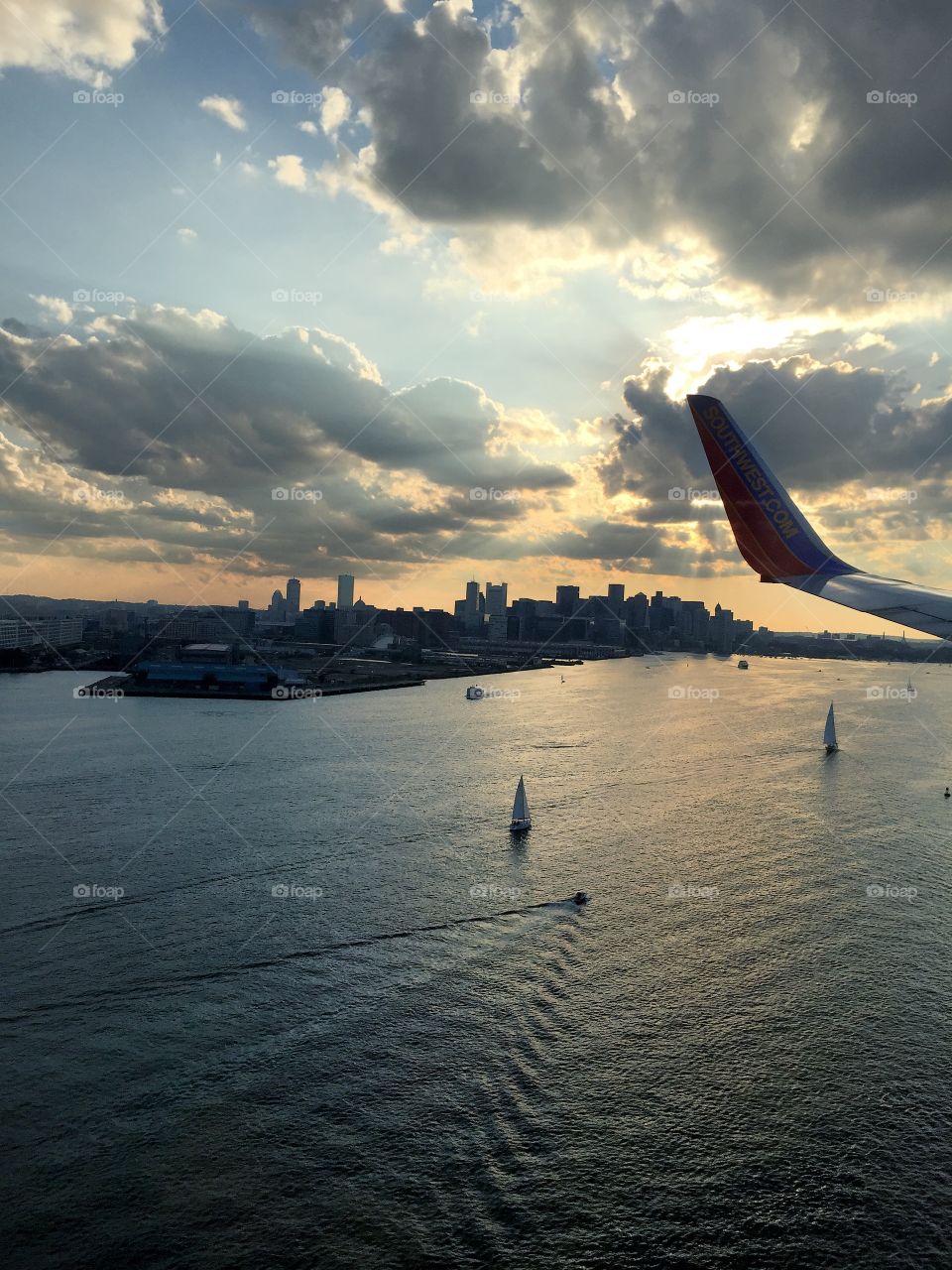 Boston from plane
