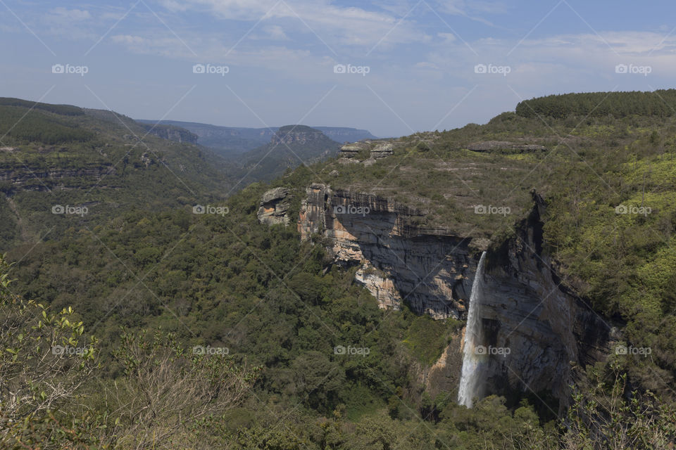 Corisco Waterfall in Senges Parana Brazil.