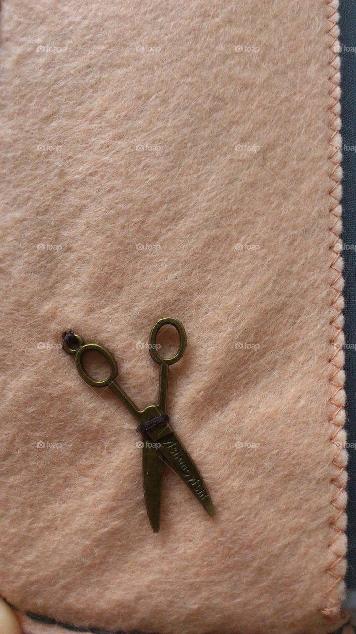scissors on fabric