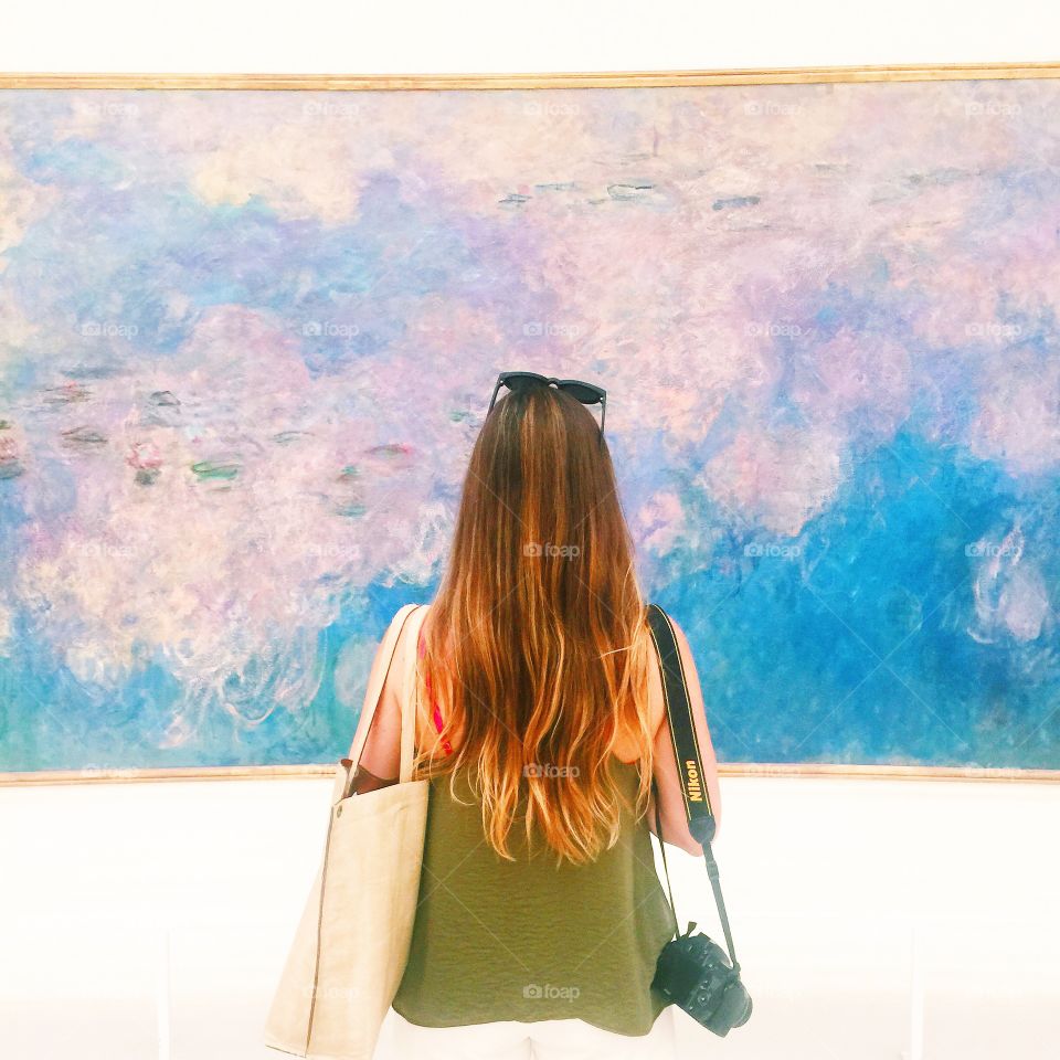Admiring Van Gogh's work at l'Orangerie museum in Paris