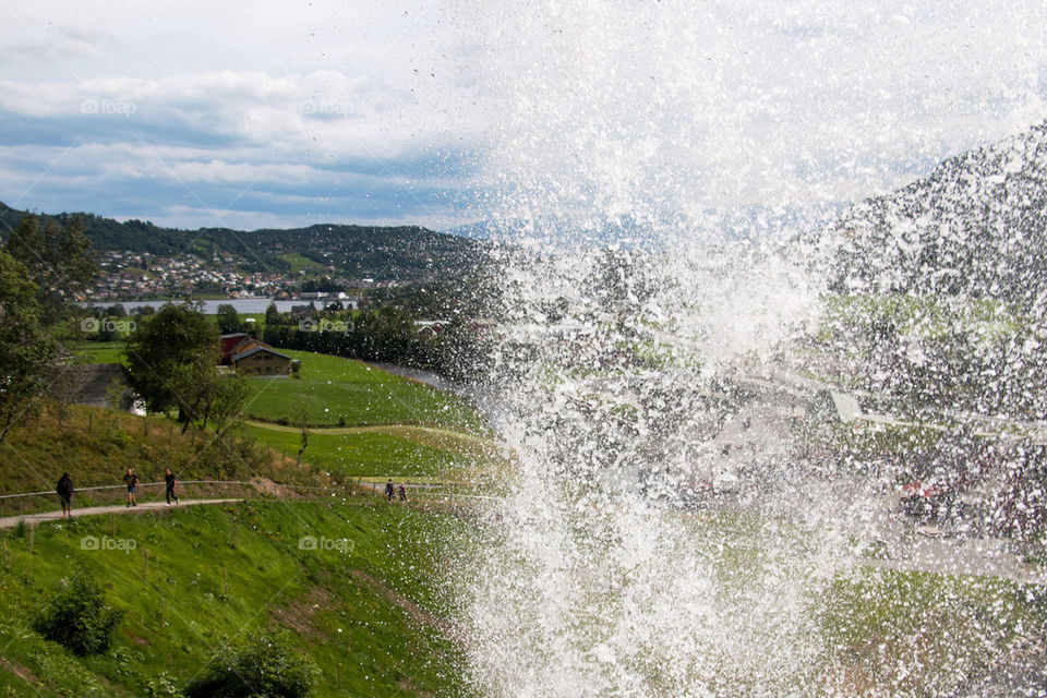 Behind the waterfall 