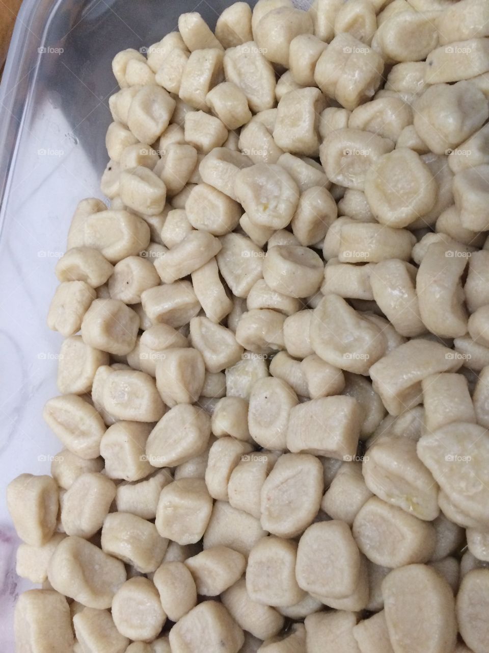 Some homemade gnocchis waiting to be cooked