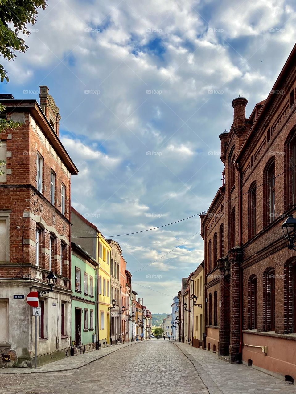 Street of Gniew in Poland