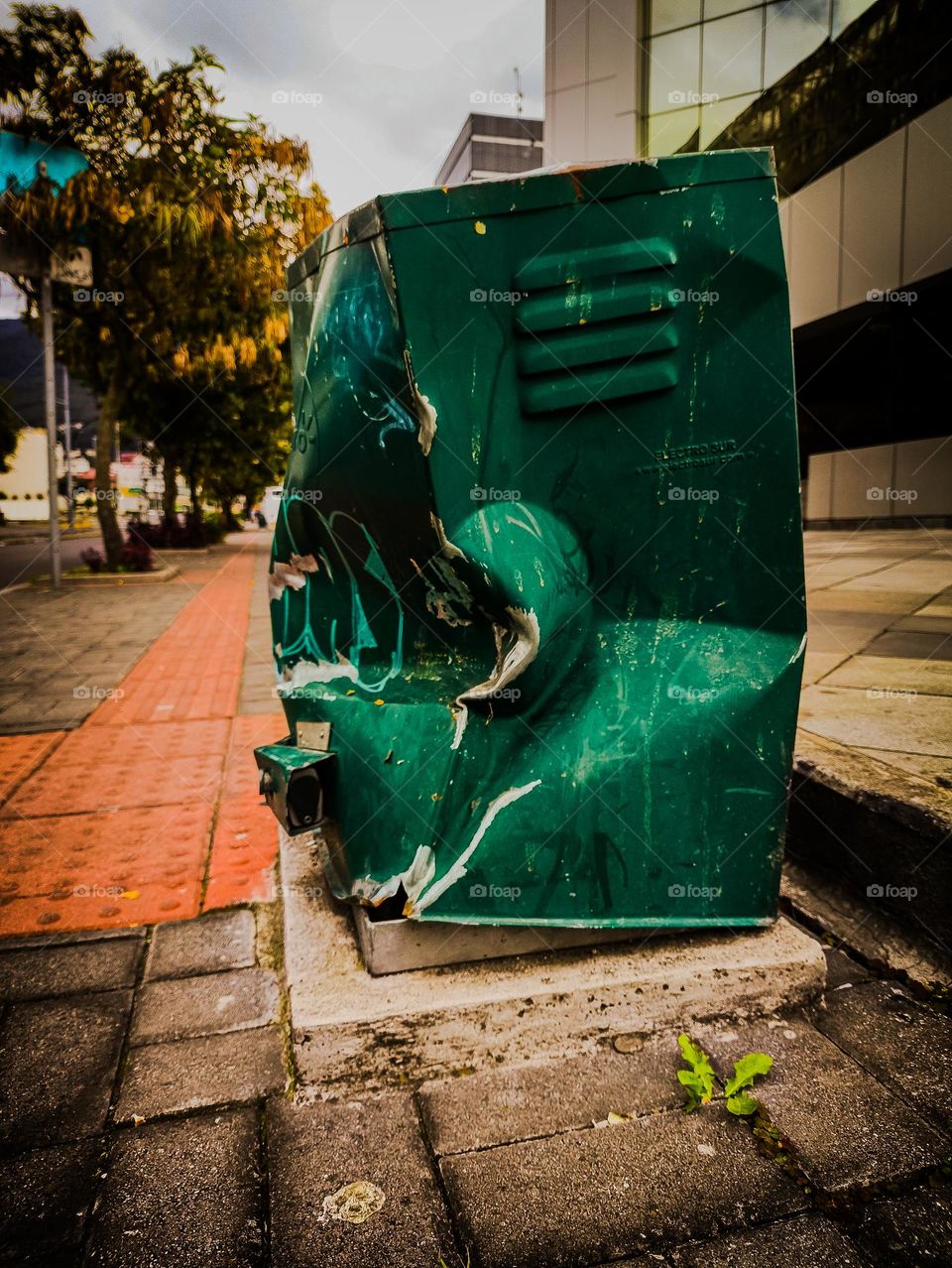 Broken street box