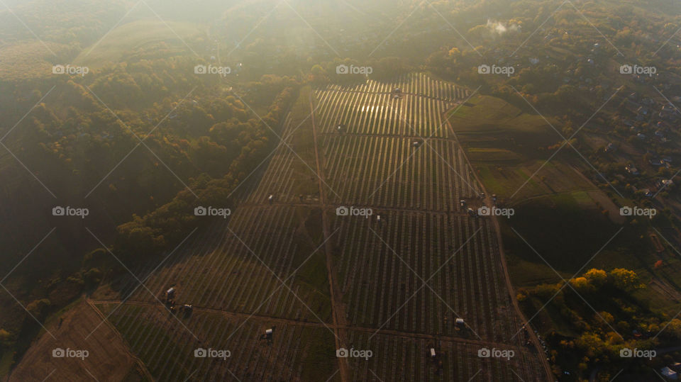 Solar power station from above 