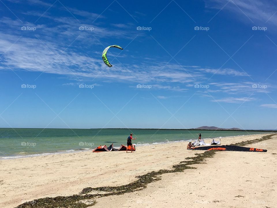 Extreme water sports kite boarding boarder ocean 