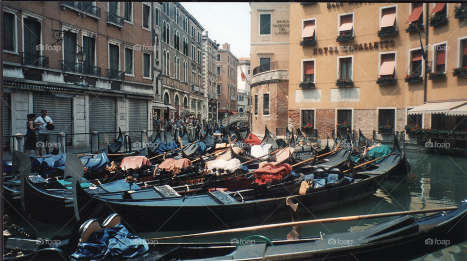 venice canal gondolas venetian scene by clarkie28