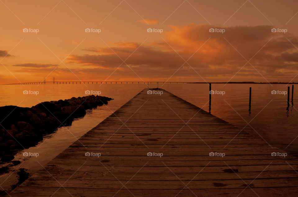 Everything is calm. Sunset in Klagshamn, Sweden 